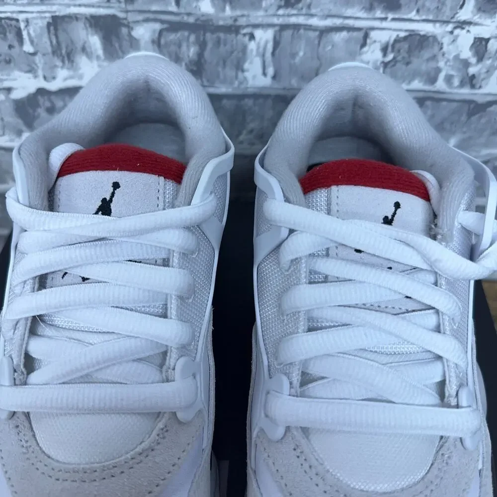 Nike Air Jordan 4 RM 'White Fire Red' FQ7938-102 Youth Size 5Y / Womens 6.5 New